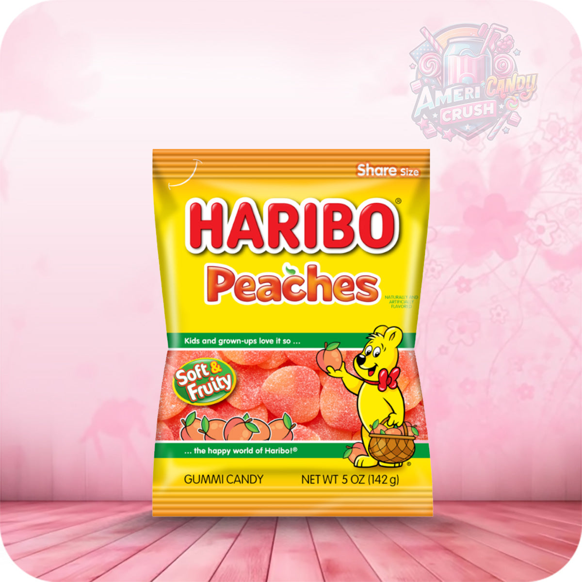 Haribo Peaches Peg Bag 5oz (142g)
