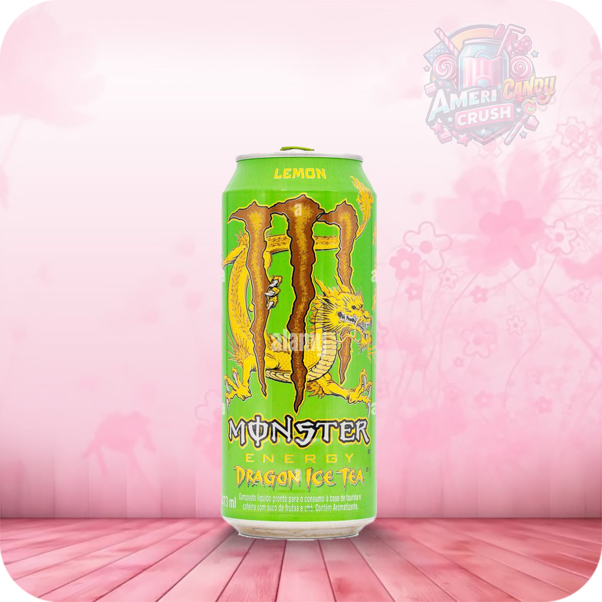 Monster Peach Dragon Iced Tea | Lemon Energy Drink 473ml (Brazil)
