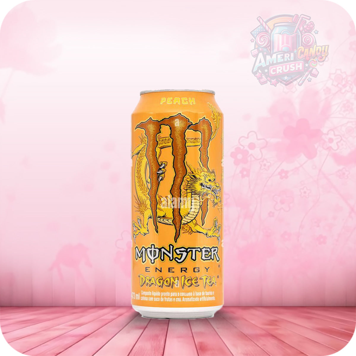 Monster Peach Dragon Iced Tea | Lemon Energy Drink 473ml (Brazil)