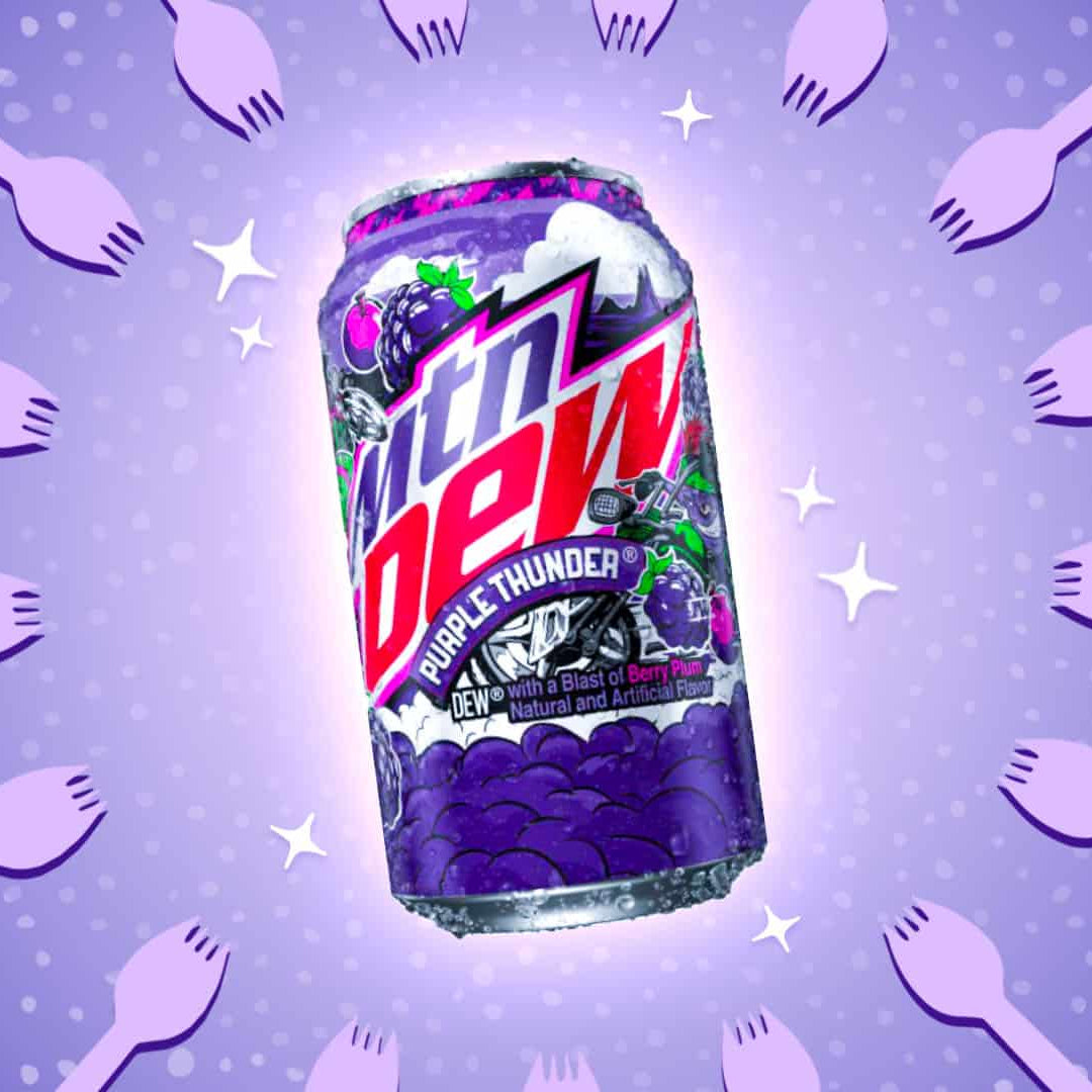 Mountain Dew Purple Thunder with a Blast of Berry Plum 355ml Soda