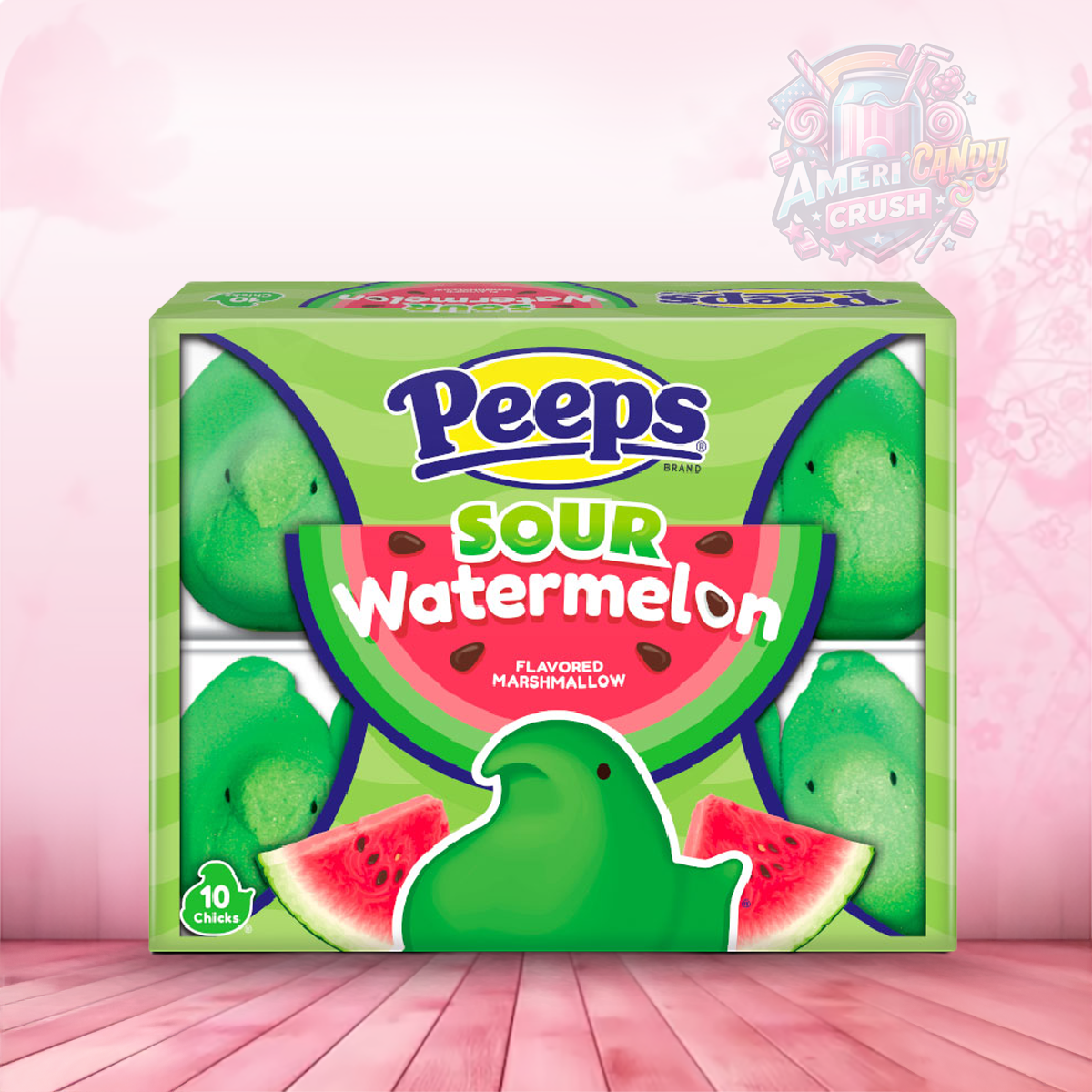 Peeps Sour Watermelon Chicks 10PK 3oz (85g)