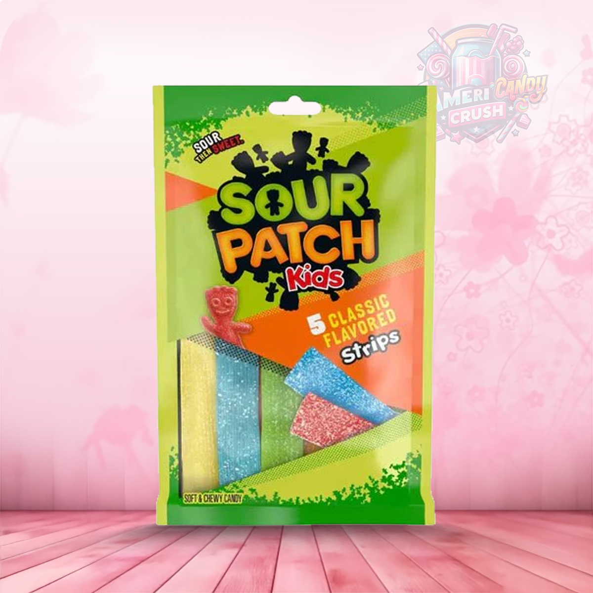 Sour Patch Kids Assorted Strips Peg Bag 99g USA