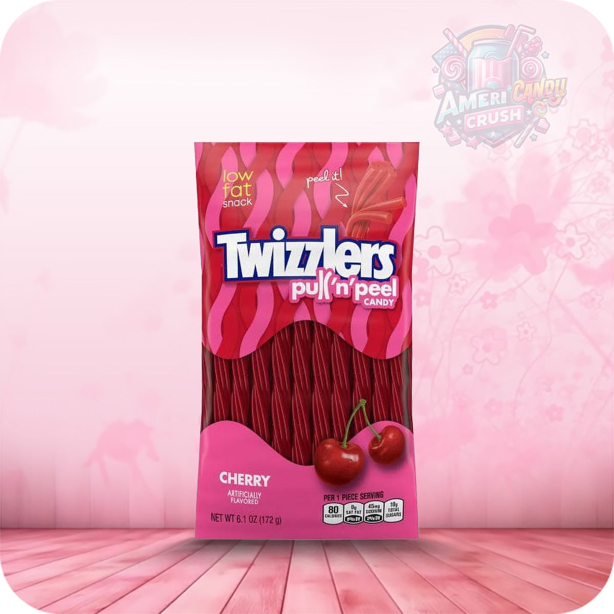 Twizzlers Cherry Pull and Peel 6.1oz/ 173 gram