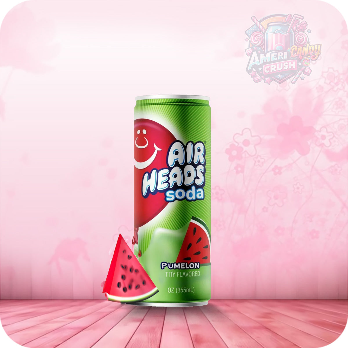 Airheads Soda - Watermelon 12oz 355ml Pumelon Tasty Flavored Soft Drink