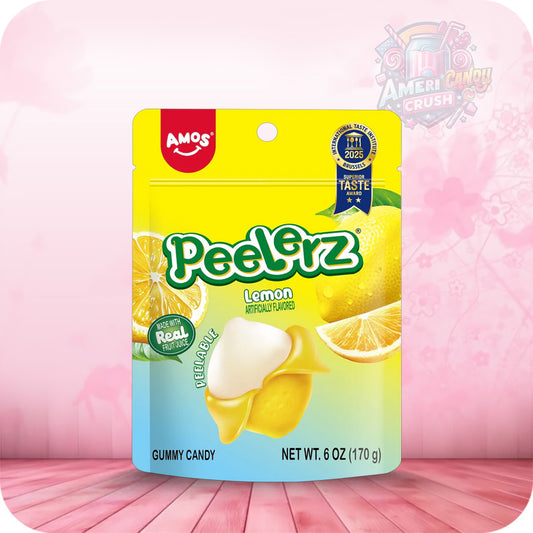 Amos Peelerz Gummy Lemon Peg Bag 6oz (170g)