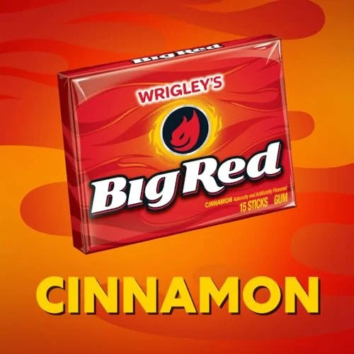 Big Red Cinnamon Chewing Gum  USA IMPORT (15 Sticks)