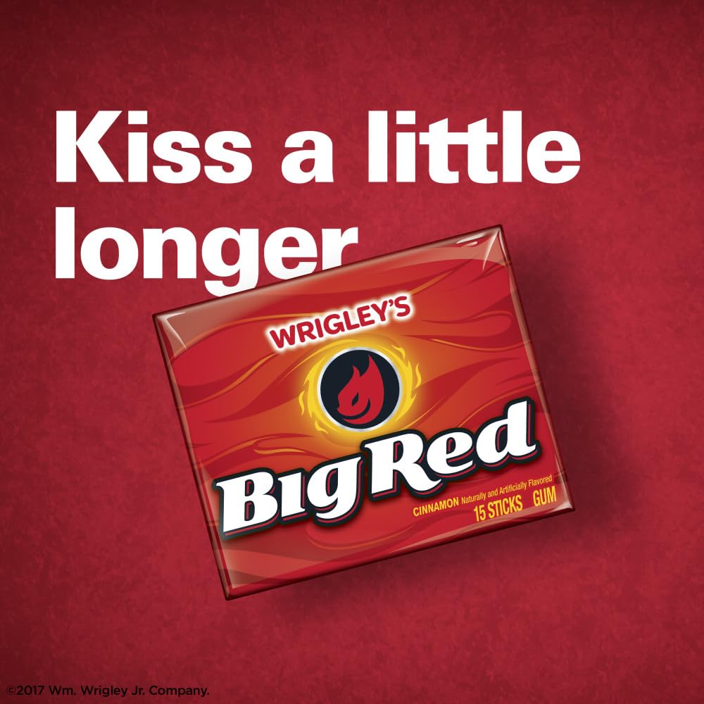 Big Red Cinnamon Chewing Gum  USA IMPORT (15 Sticks)