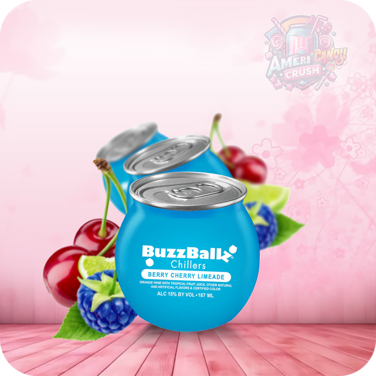 Buzzballz Berry Cherry Limeade 200ml 13.5%