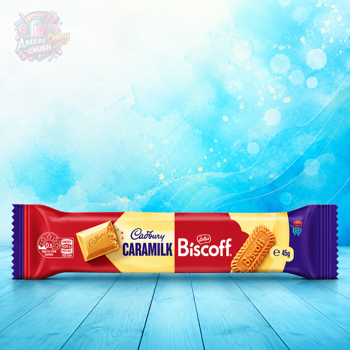 Cadbury Caramilk Biscoff Chocolate Bar 45g Australia