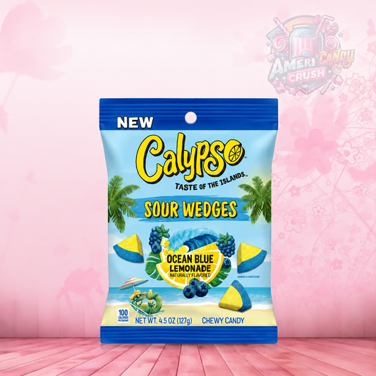 Calypso Sour Wedges Ocean Blue Peg Bag 4.5oz (127g)
