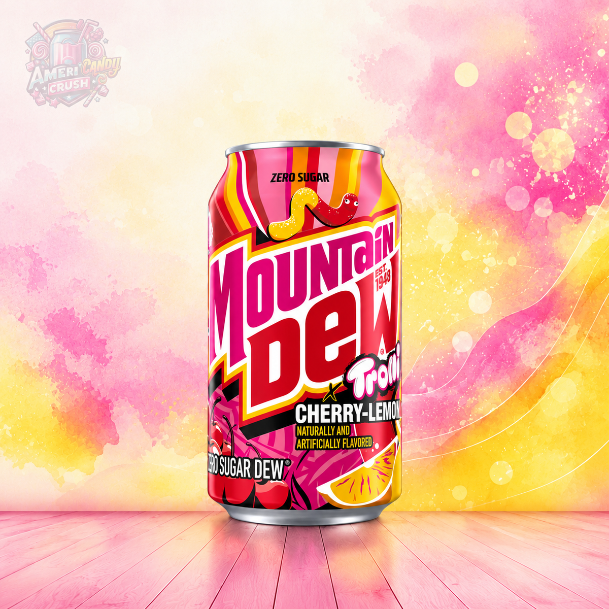 Mountain Dew Trolli Cherry Lemon 355ml – Limited Edition Canadian Import Americandy