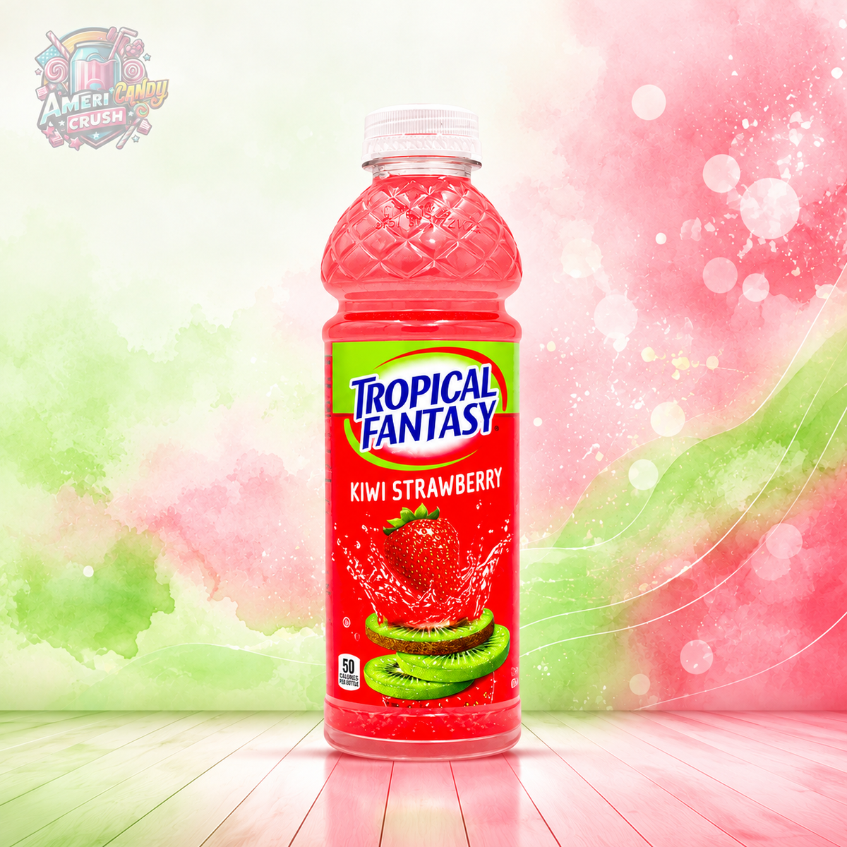 Tropical Fantasy Kiwi Strawberry Premium Juice Cocktail 591ml 20oz American imported kiwi and strawberry flavoured juice drink bottle