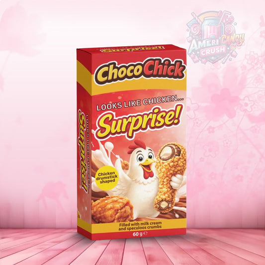 Choco Chick Surprise Chicken Drumstick Shaped Filled with Milk Cream and Speculoos crumbs 60g Tiktok Viral