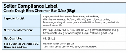 Cookie Dough Bites Cinnamon Bun 88g (3.1oz) – American Candy Americandy