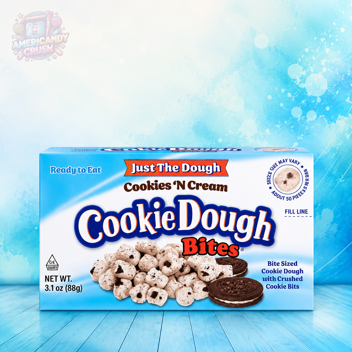 Cookie Dough Bites Just the Dough Cookies 'N Cream 88g (3.1oz) – USA Import Americandy