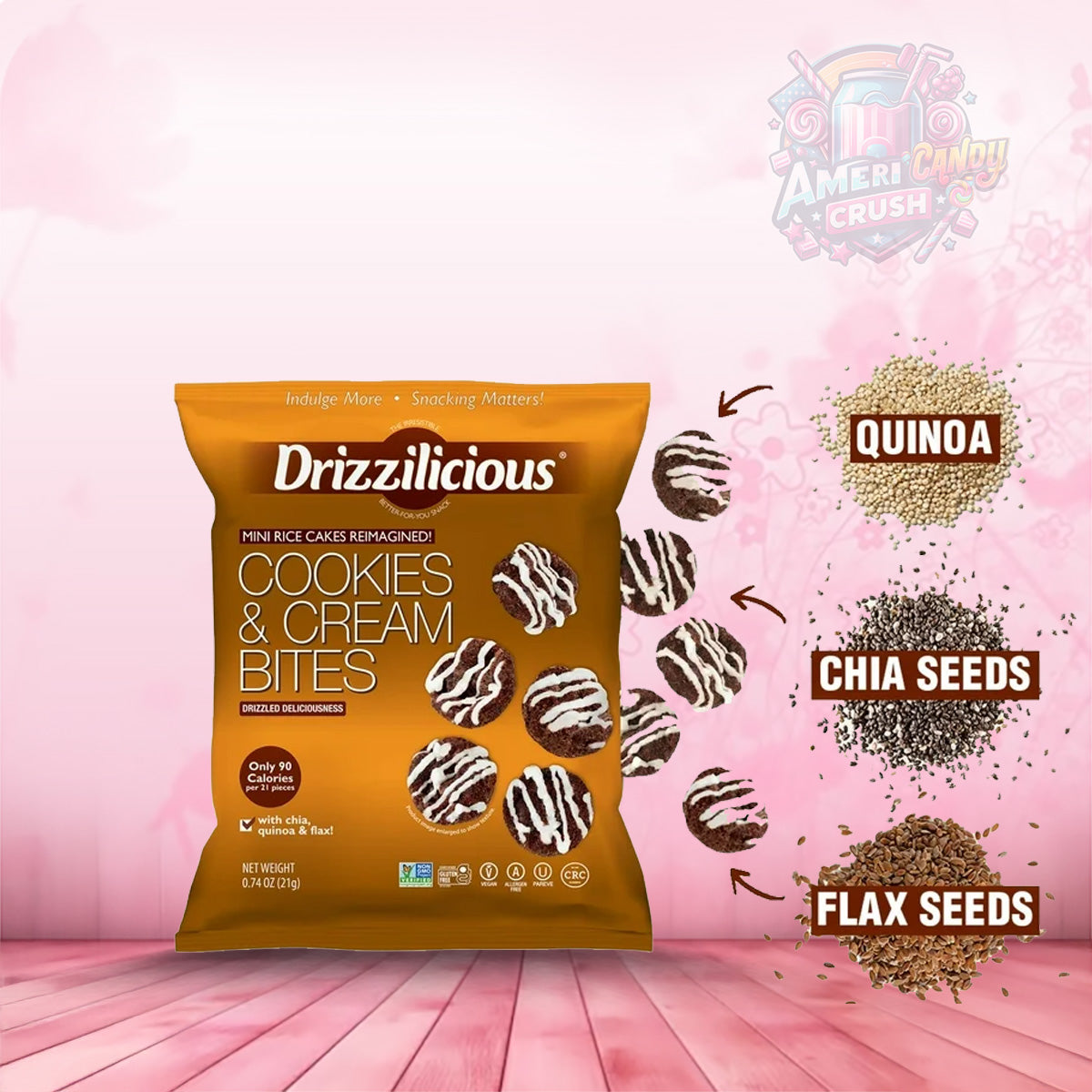 Drizzilicious Cookies and Cream Bites21g