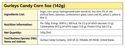 Gurley's Candy Corn 142g (5oz) – Original American Halloween Candy Americandy