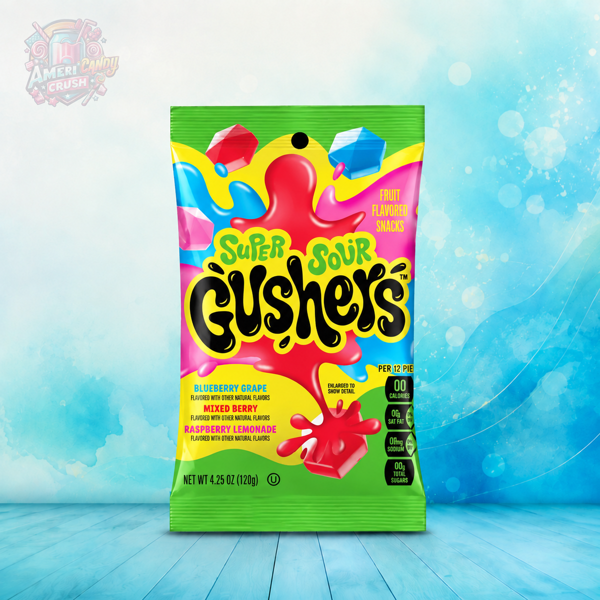 Gushers Super Sour Berry 120g American Fruit Snacks