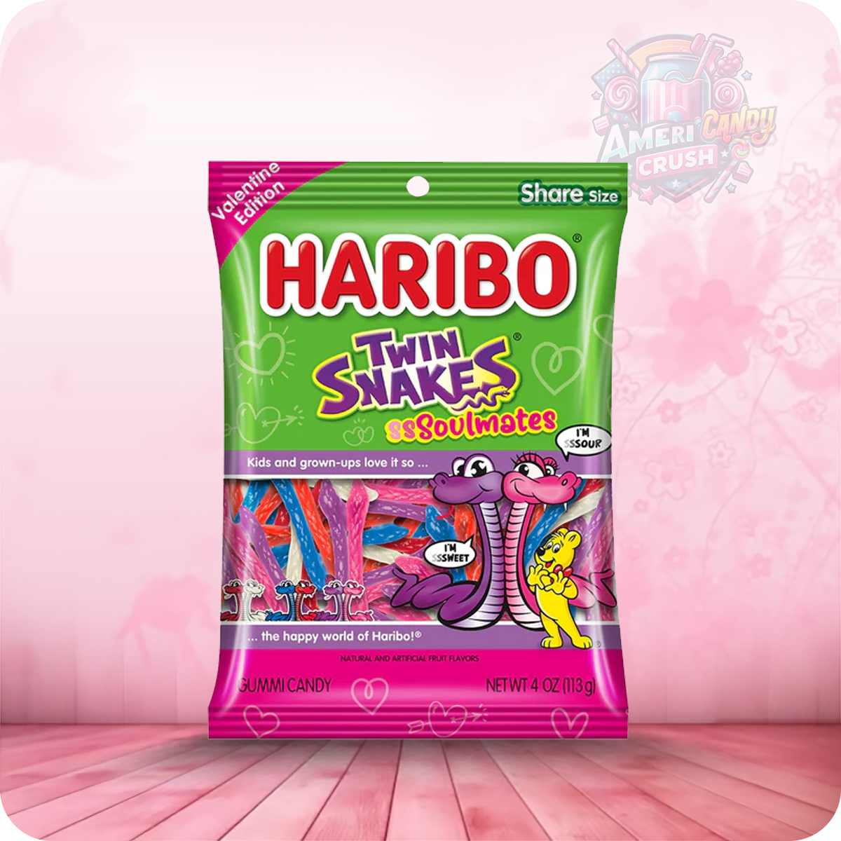 Haribo Valentines Twin Snakes Soulmates 4oz (113g)