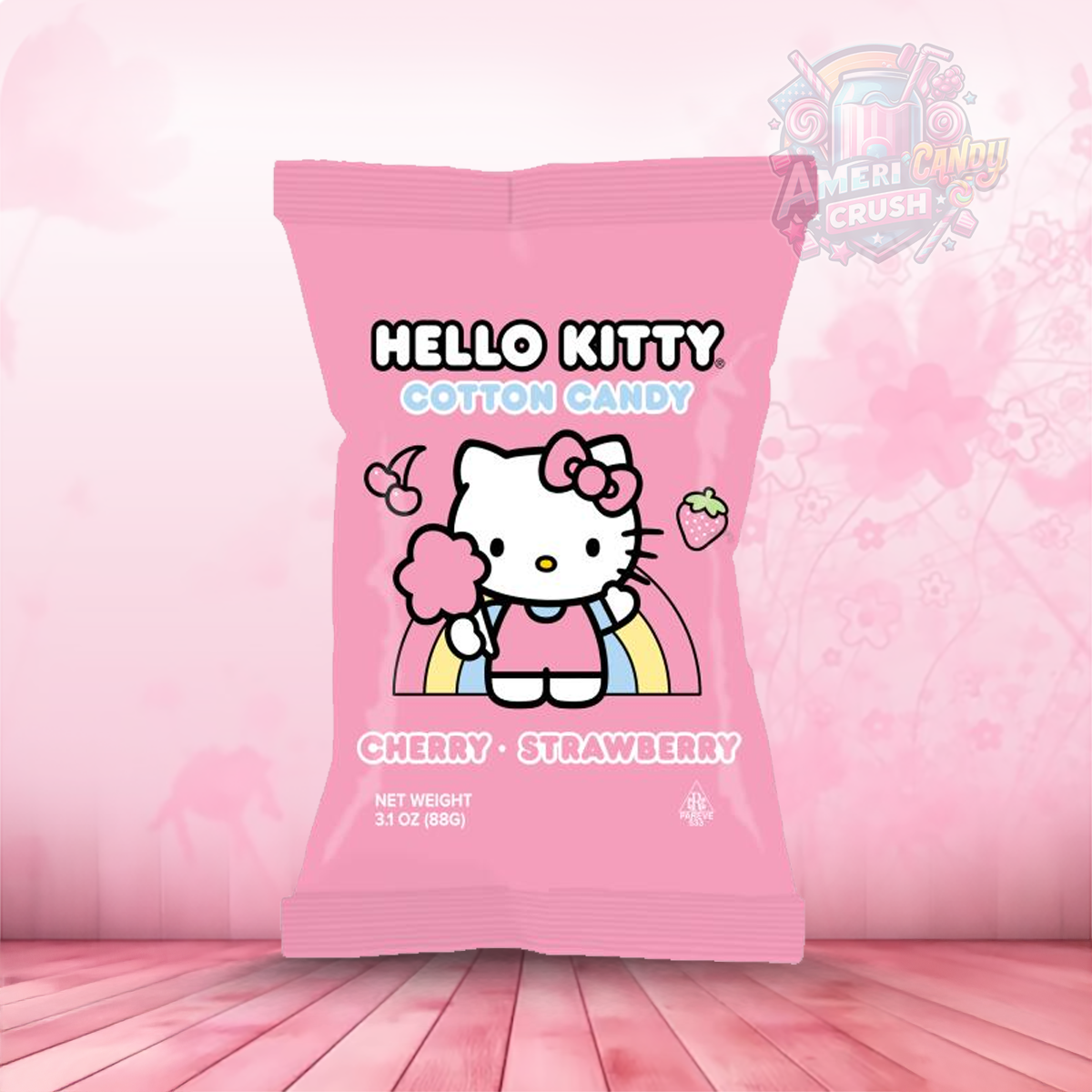 Hello Kitty Cherry/Strawberry Cotton Candy 3.1oz (88g)