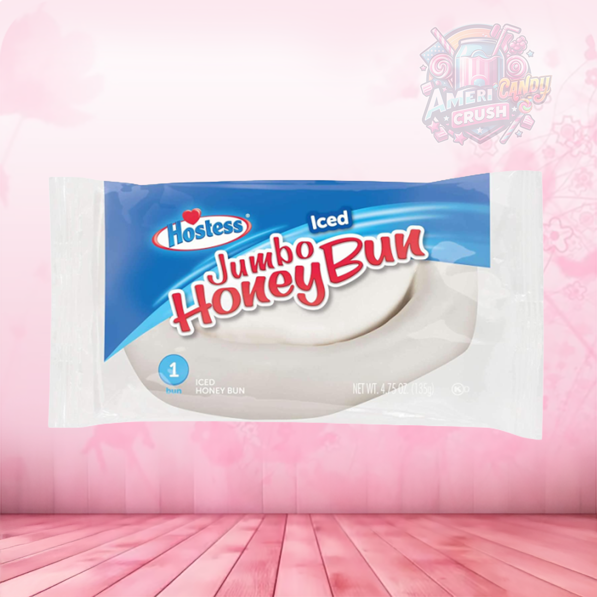 Hostess Jumbo Iced Honey Buns Single Serve 4.75oz (135g)