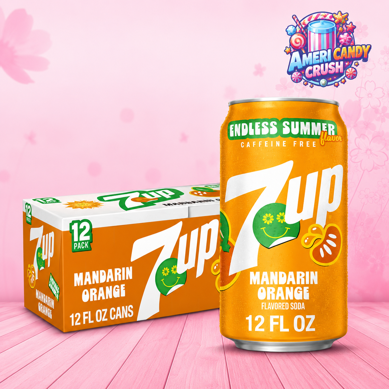 7UP Mandarin Orange Endless Summer Limited Edition Soda 355ml