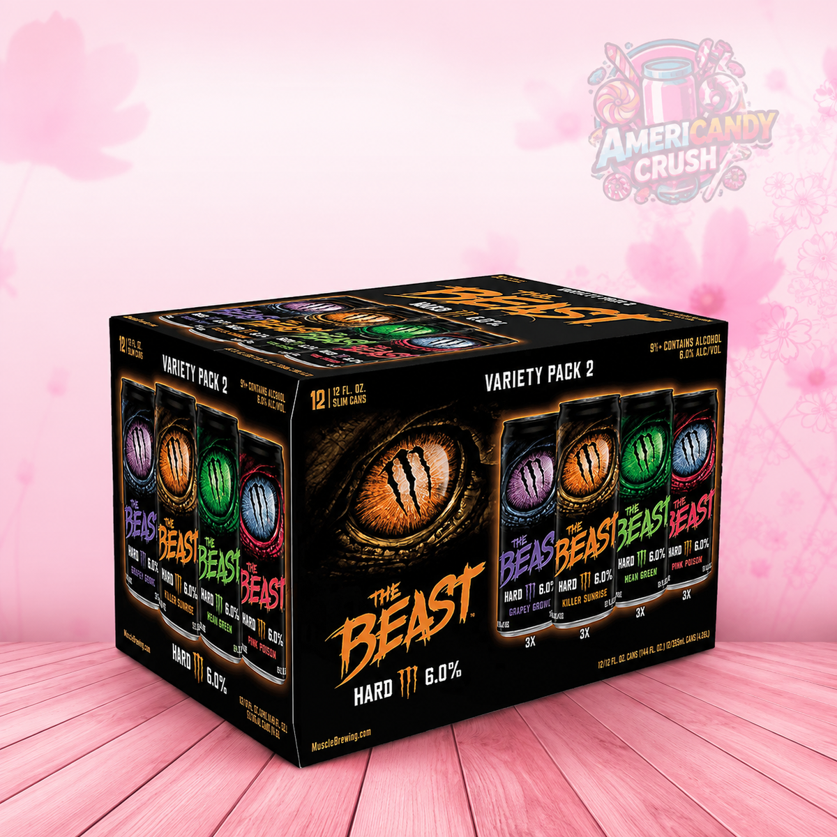 Monster Alcohol 6% The Beast 7 Flavours and Variety Pack Americandy