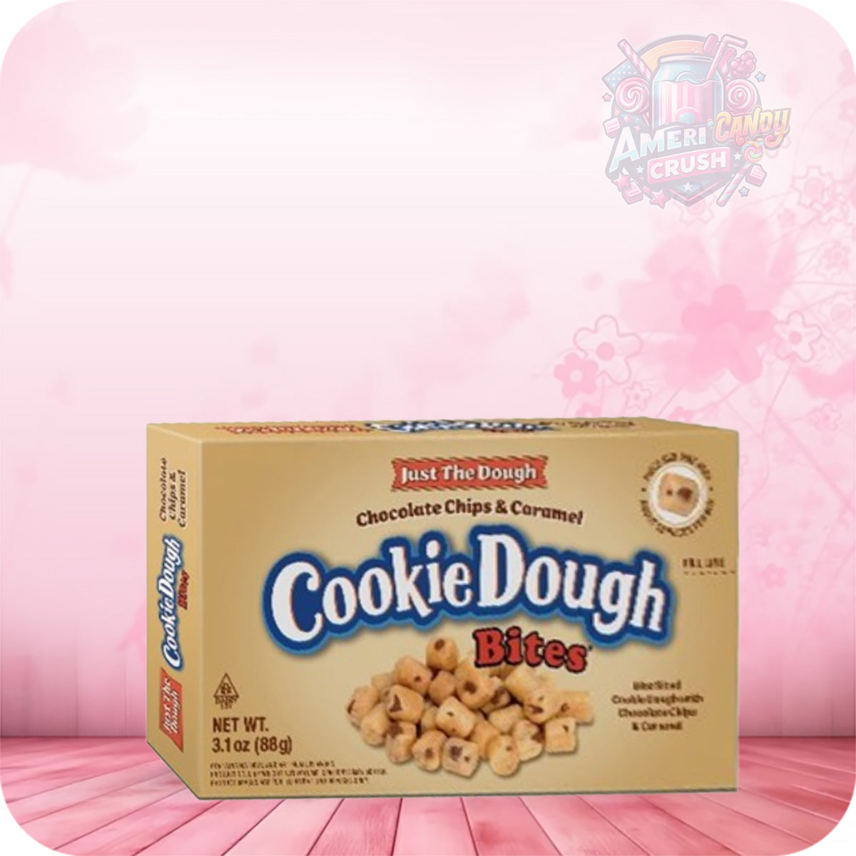 Just the Dough Cookie Dough Choc Chip and Caramel Theatre Box 88 gram