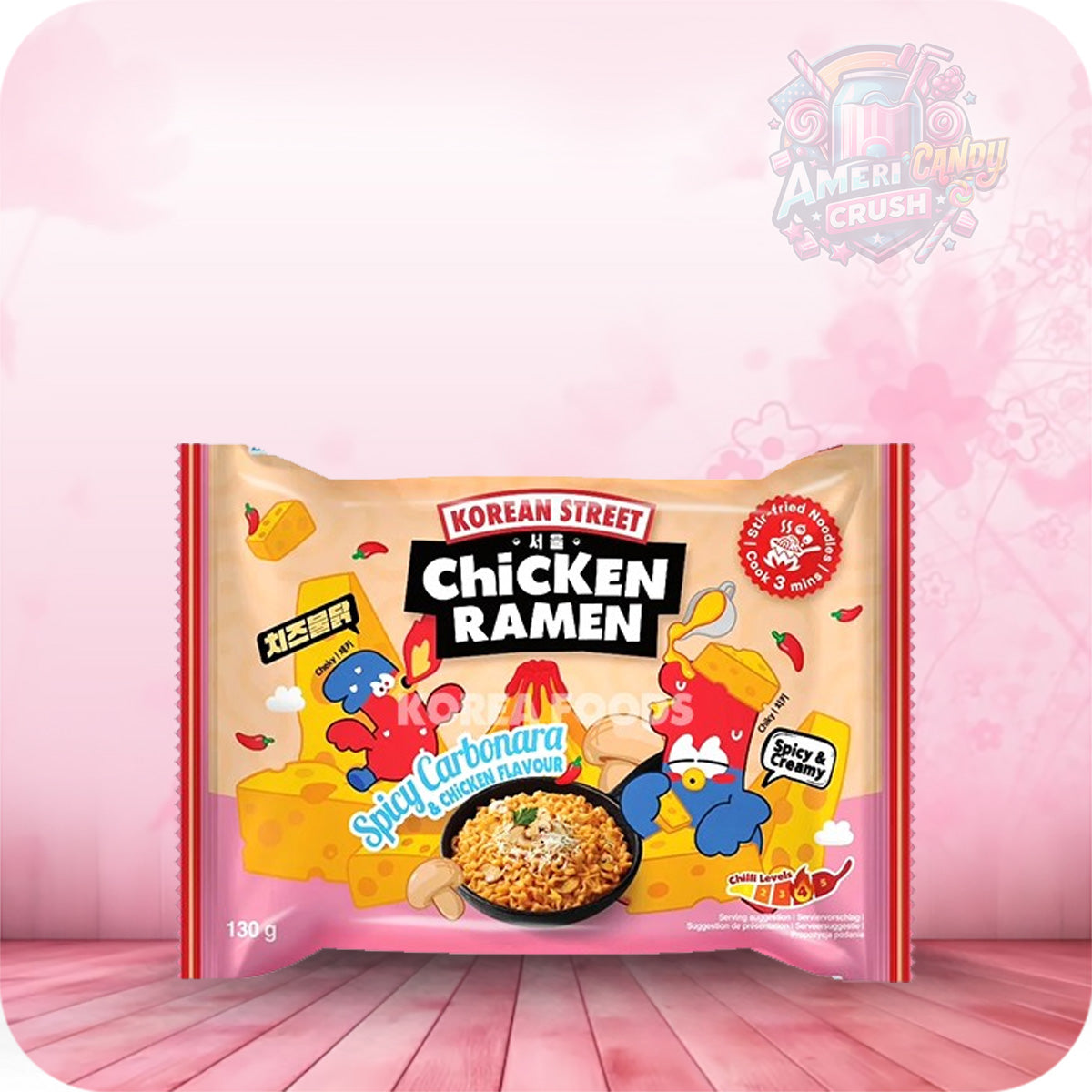 KOST Spicy Carbonara Chicken Flavour Stir Fried Noodle 130g