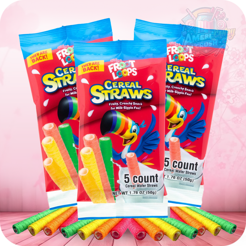 Kellogg's Froot Loops Cereal Straws 50G