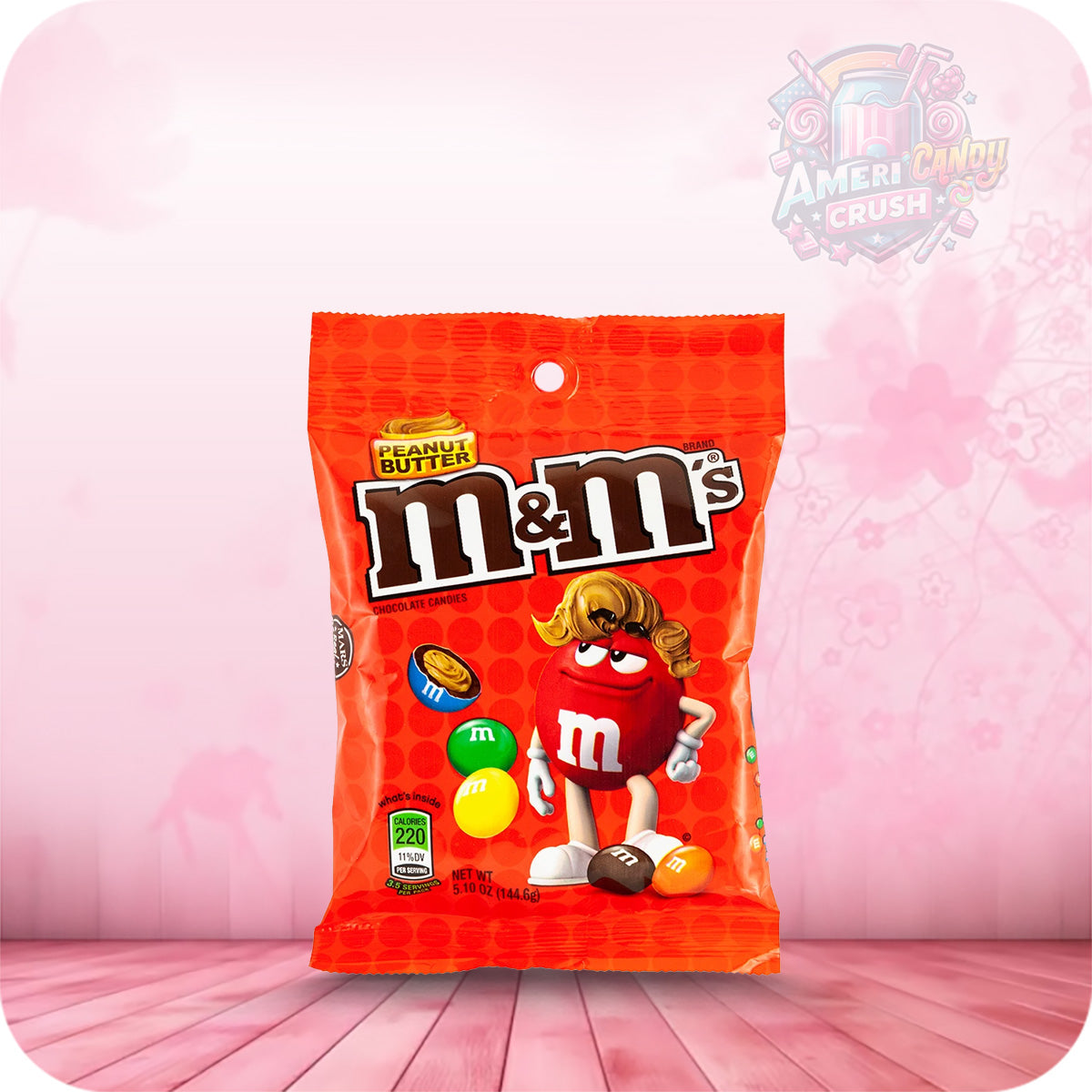 M&M's Peanut Butter 5.1oz Peg Bag 144.6g