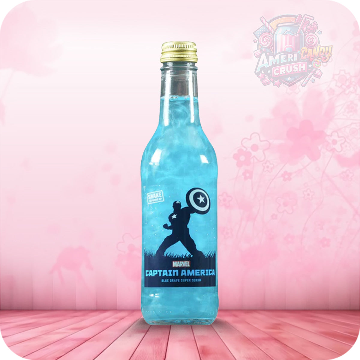 Marvel Captain America Super Soldier Blue Grape Soda 330ml