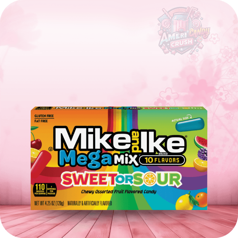 Mike & Ike Mega Mix Sweet & Sour Theater Box 4.25oz (120g)