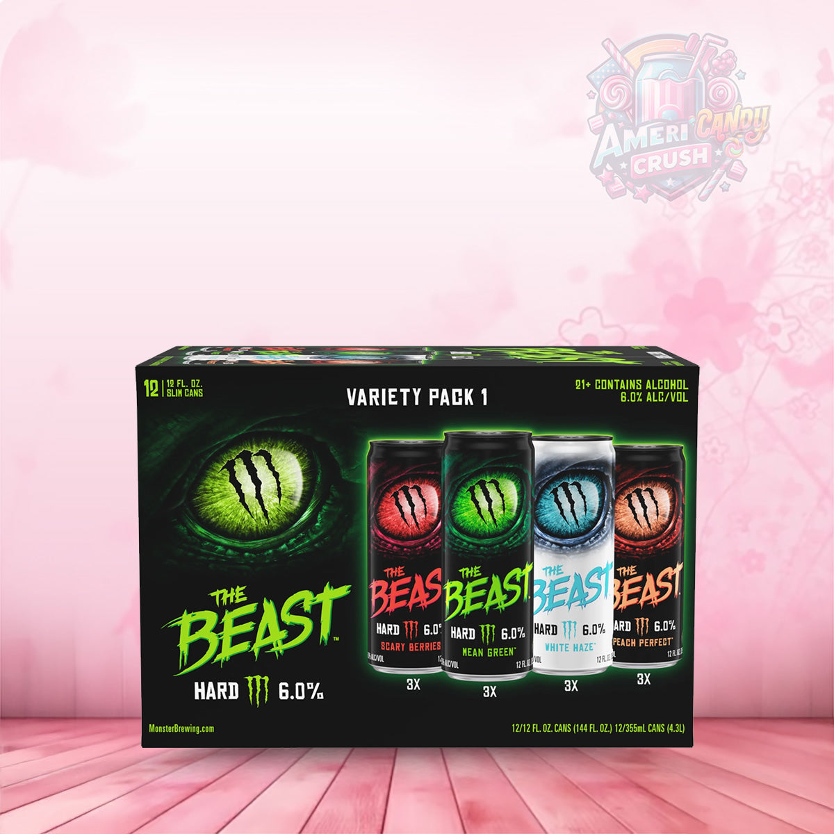 Monster Alcohol 6% The Beast 7 Flavours and Variety Pack