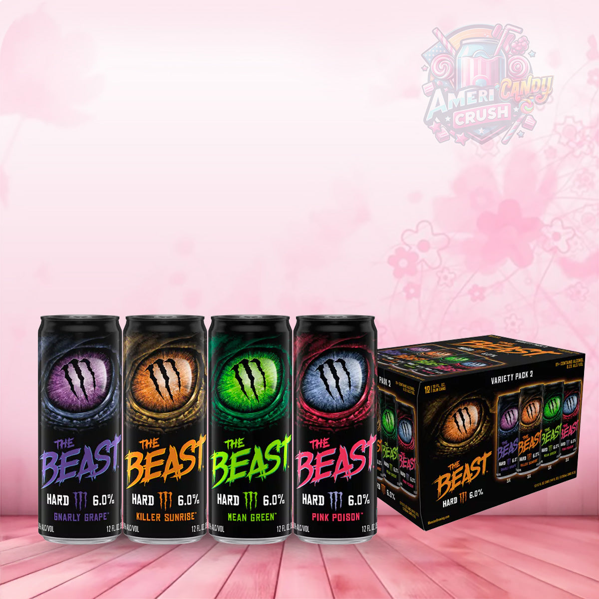 Monster Alcohol 6% The Beast 7 Flavours and Variety Pack