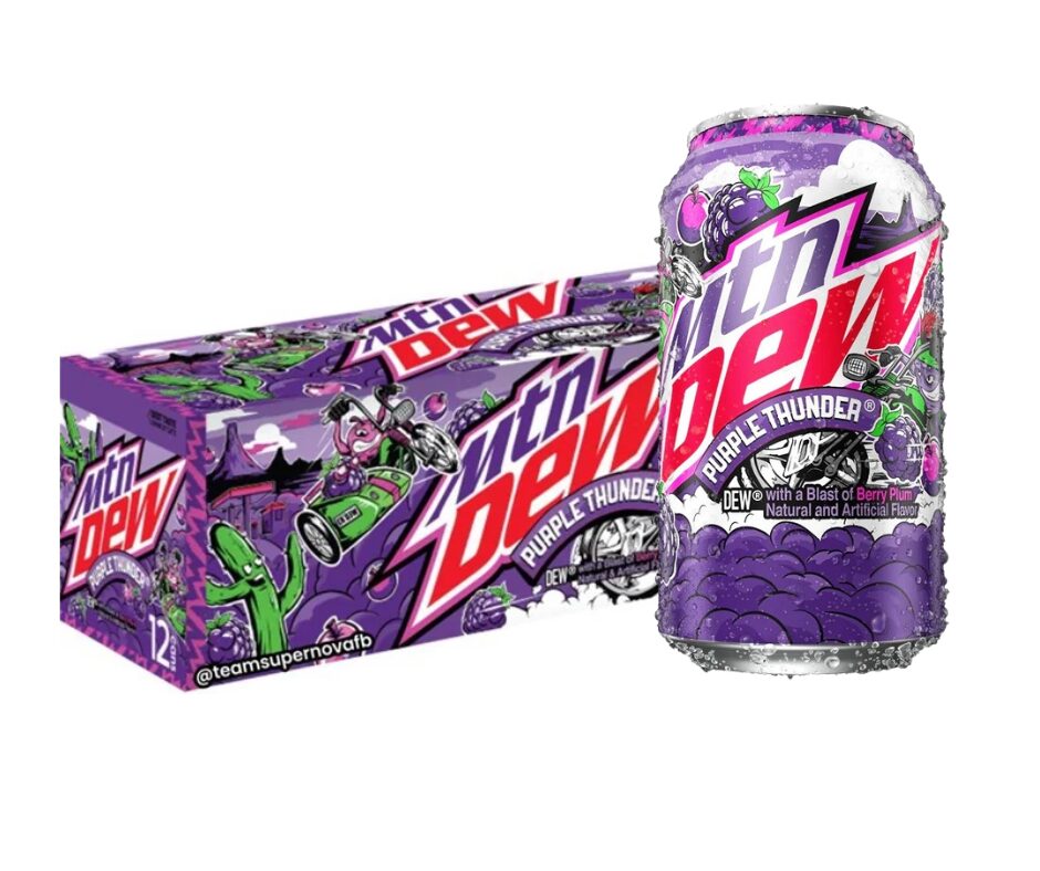 Mountain Dew Purple Thunder with a Blast of Berry Plum 355ml Soda