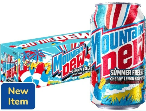 Mountain Dew Summer Freeze Cherry Lemon Raspberry 355ml Soda