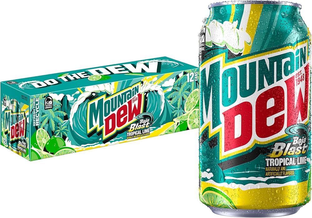 Mountain Dew Baja Blast Tropical Lime 355ml Soda
