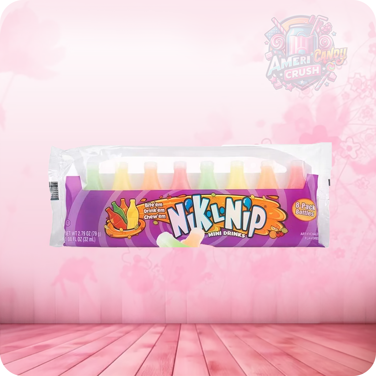 Nik-L-Nip Original Wax Bottles 8 Bottles Pack Candy Viral - Snack - Bonbon Sweet Fruit Bite