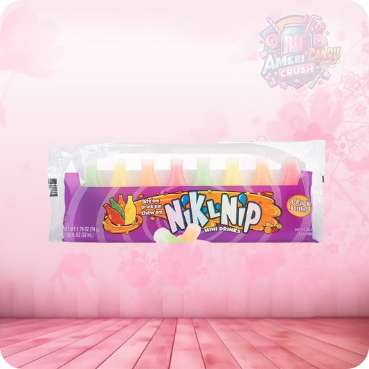 Nik-L-Nip Original Wax Bottles 8 Bottles Pack Candy Viral - Snack - Bonbon Sweet Fruit Bite
