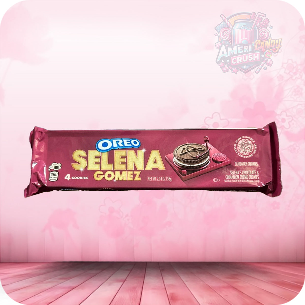 OREO Limited Edition Selena Gomez Chocolate & Cinnamon Creme Sandwich Cookies 2.04oz (58g)