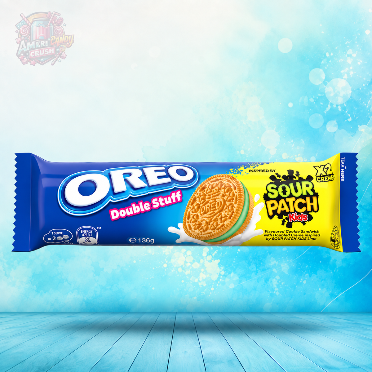 Oreo Double Stuff Sour Patch Kids Lime Cookies 136g Australia