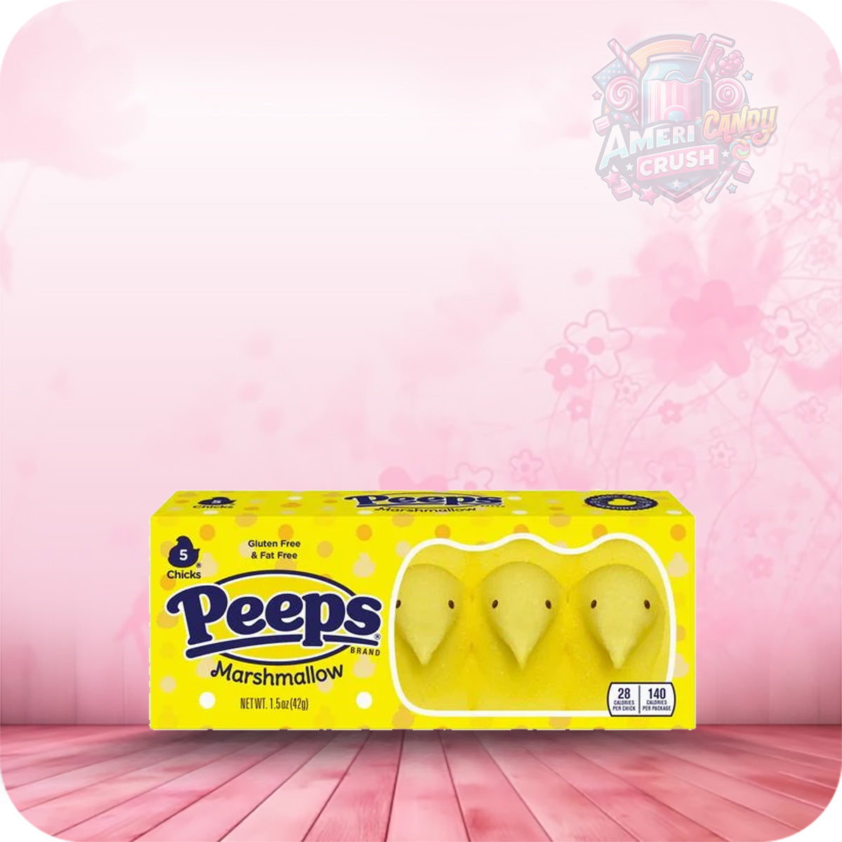 Peeps Bunnies 4 Count Yellow 1.5oz/42 gram