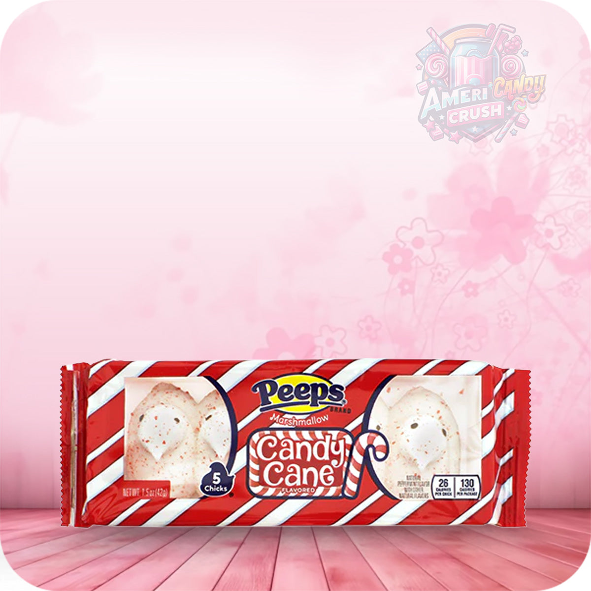 Peeps Marshmallow Candy Cane 5ct 1.5oz