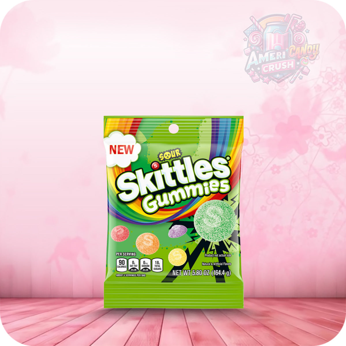SKITTLES Sour Gummies Peg Pack 5.8oz 164.4g