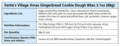 Santa's Village Xmas Gingerbread Cookie Dough Bites 88g – American Christmas Candy Americandy