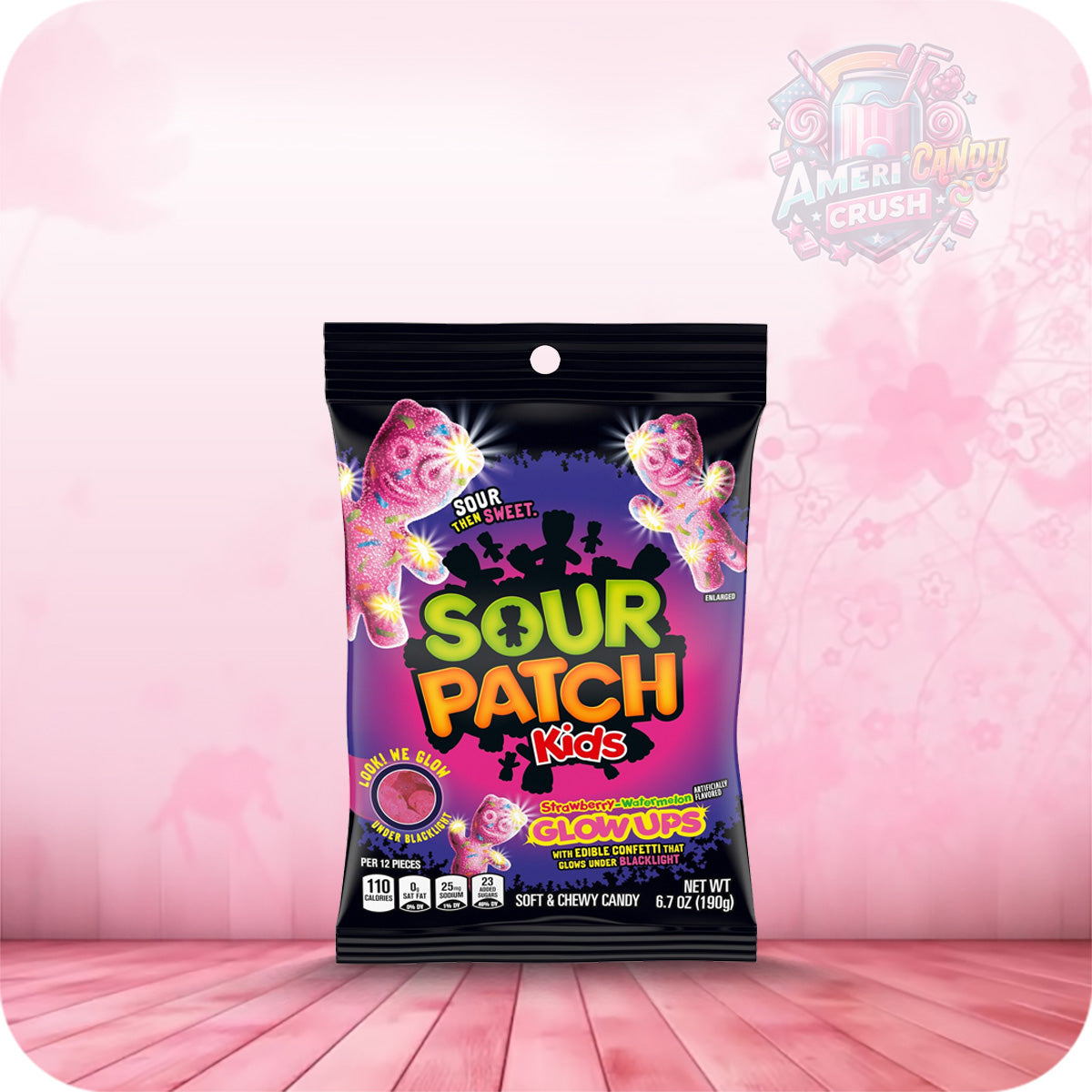 Sour Patch Kids Glow Ups 87g – Glow in the Dark American Sweets Americandy