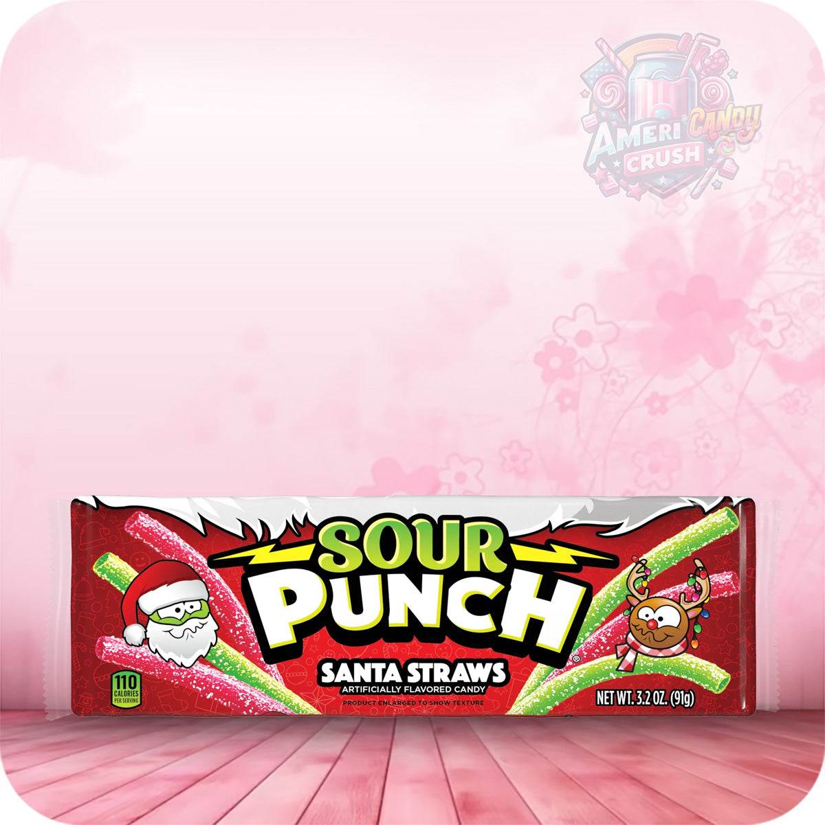 Sour Punch Santa Straws