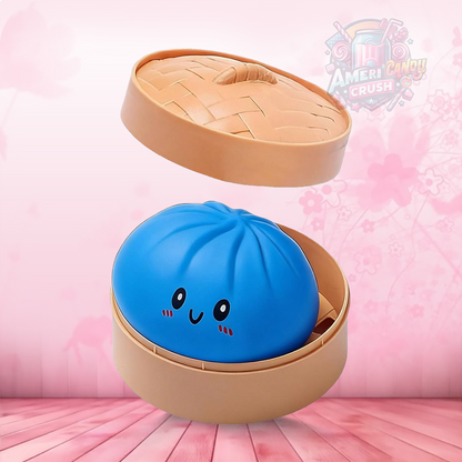 Squeezy Dumpling Small 5.5cm Cute Squishy Toy with Smiley Face