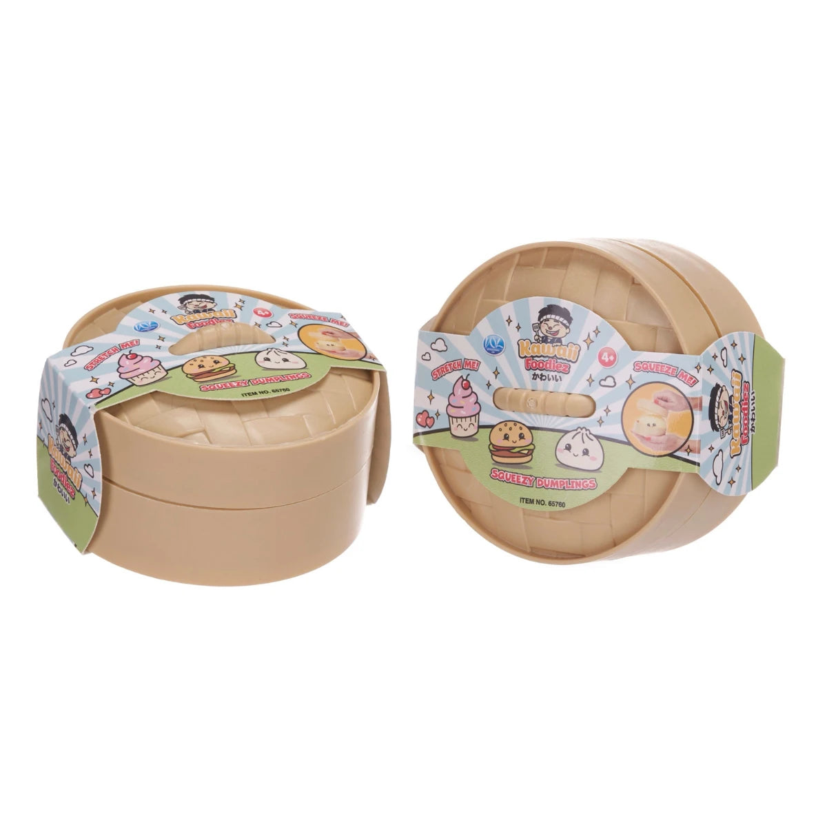 Squeezy Dumpling Small 5.5cm Cute Squishy Toy with Smiley Face
